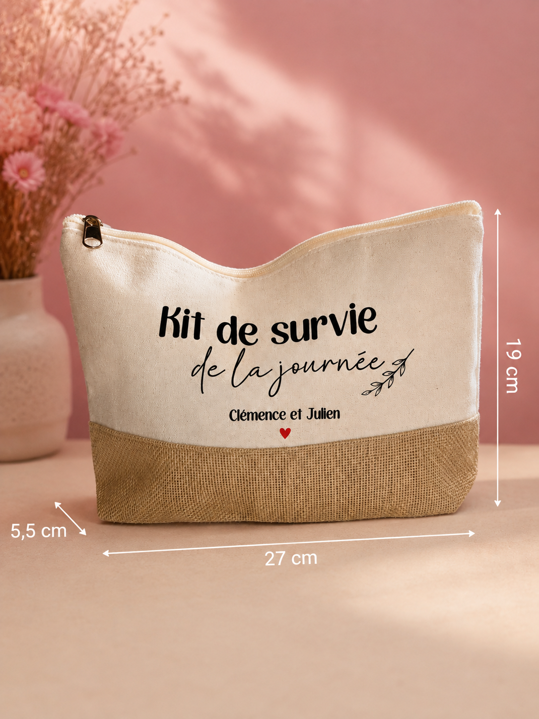 Pochette kit de survie de la journée personnalisée