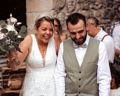 Sachets de lavande personnalisés pour mariage – Sortie des mariés