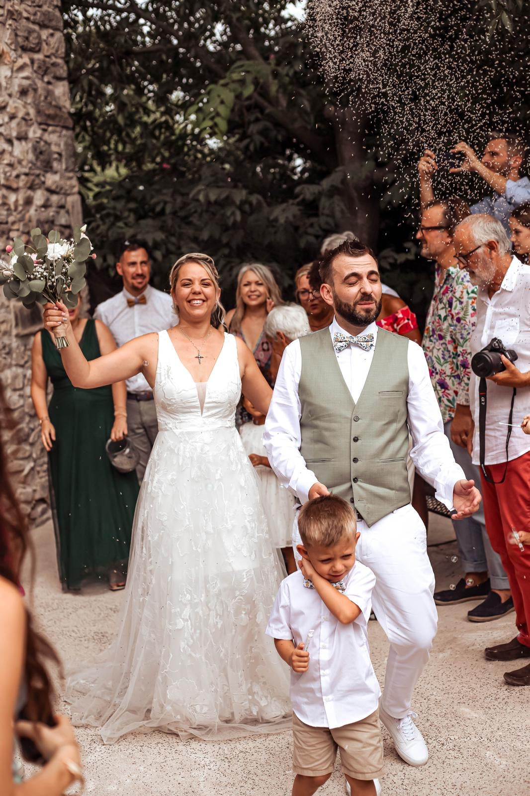 Sachets de lavande personnalisés pour mariage – Sortie des mariés