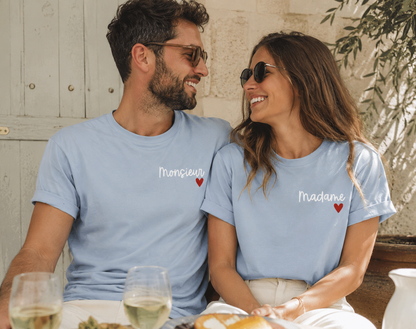 T-shirt lendemain de mariage - Madame / Monsieur (AUTRES COULEURS)