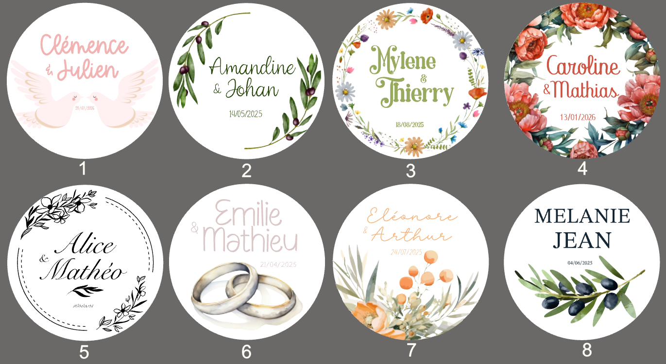 Sachets de lavande personnalisés pour mariage – Sortie des mariés