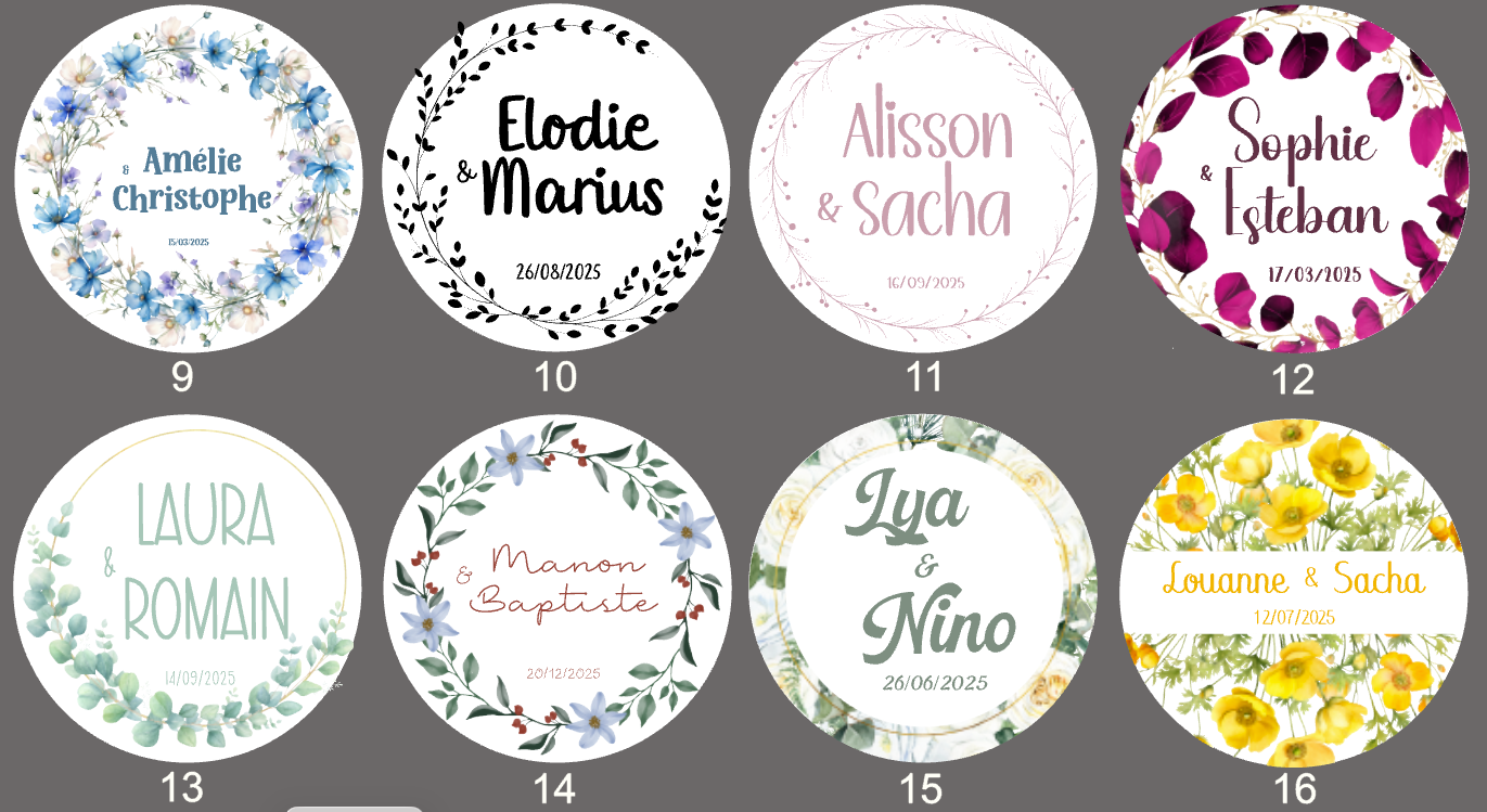 Sachets de lavande personnalisés pour mariage – Sortie des mariés