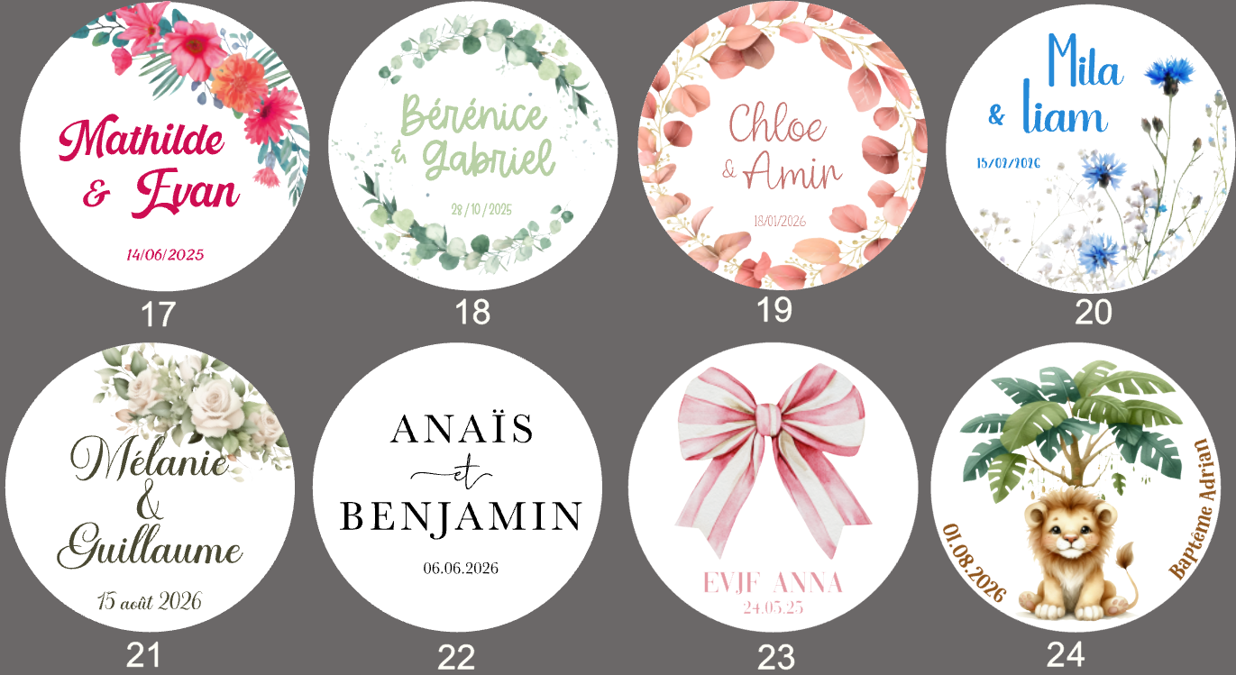 Sachets de lavande personnalisés pour mariage – Sortie des mariés