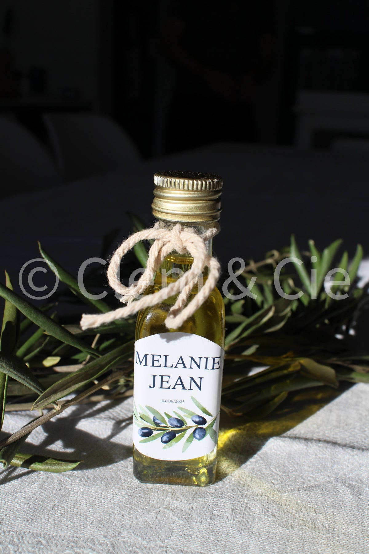 Fiole d'huile d'olive personnalisée - 20 ml