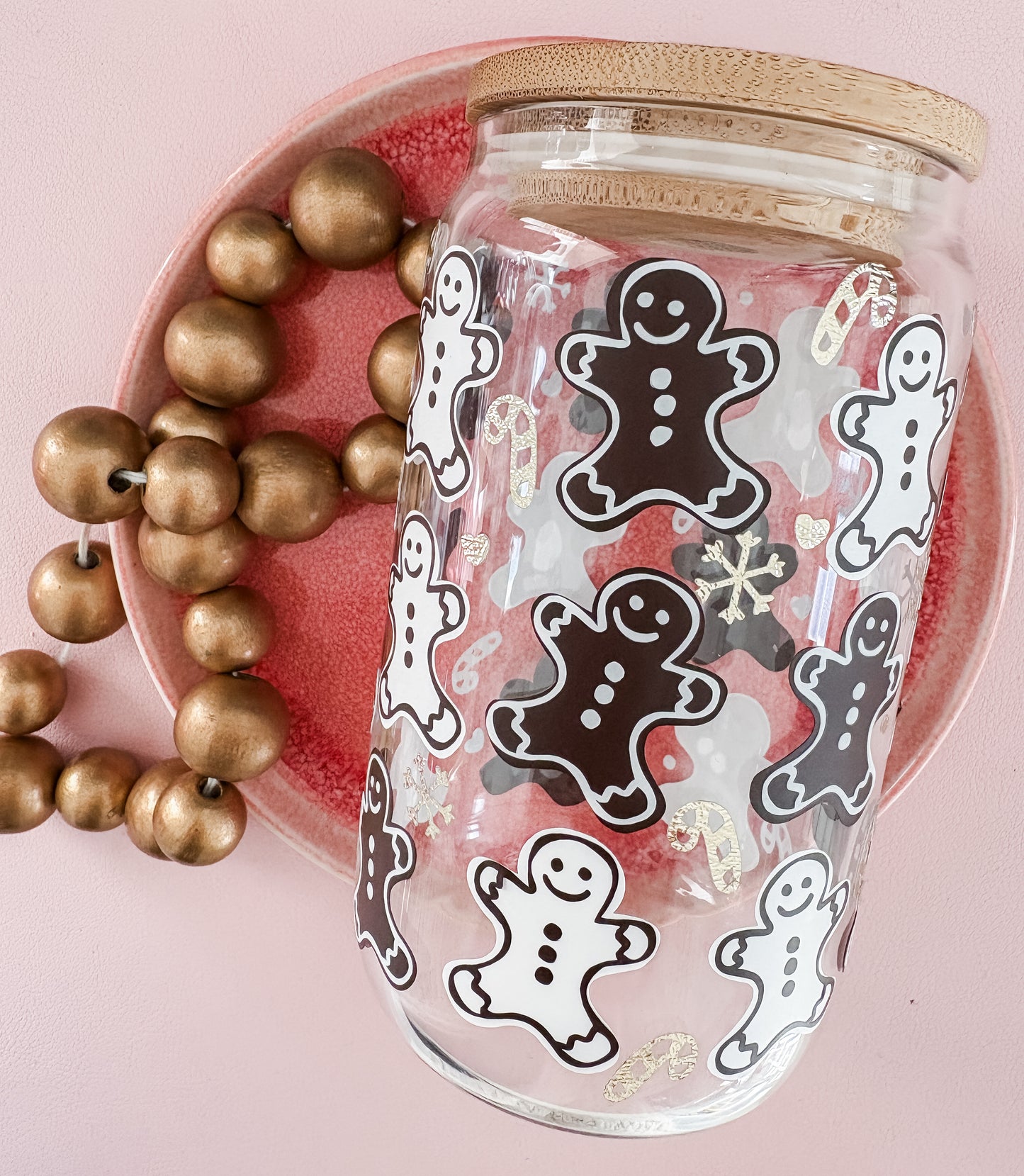 Mug en verre avec couvercle bambou et paille