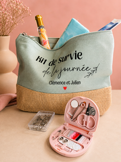 Pochette kit de survie de la journée personnalisée
