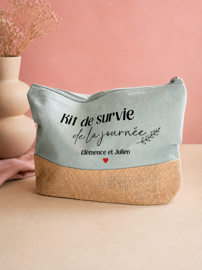 Pochette kit de survie de la journée personnalisée