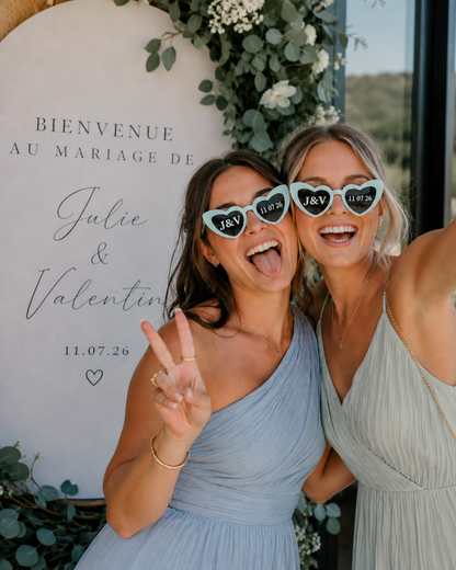 Sticker personnalisé pour lunettes de mariage